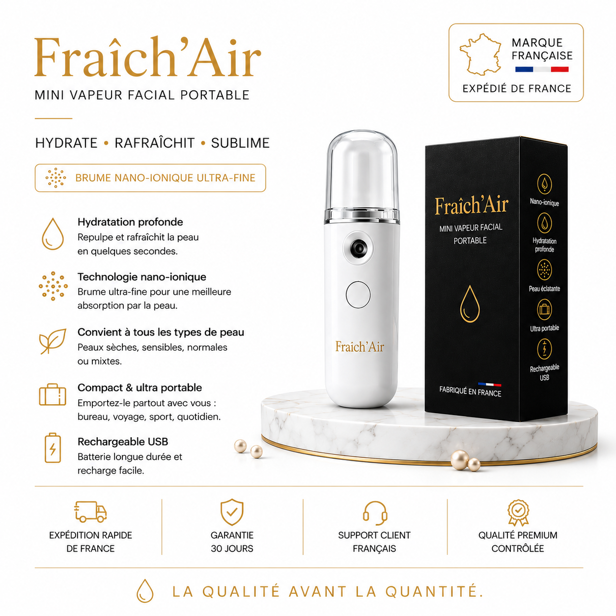 Fraîch'Air – Mini Brumisateur Facial Portable